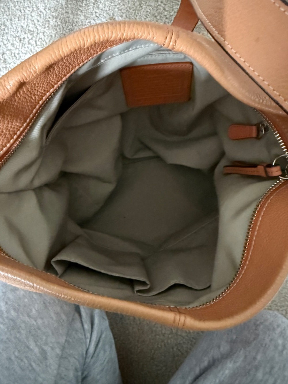 Coach Light Brown Pebbled Leather Crossbody - Picture 4 of 4